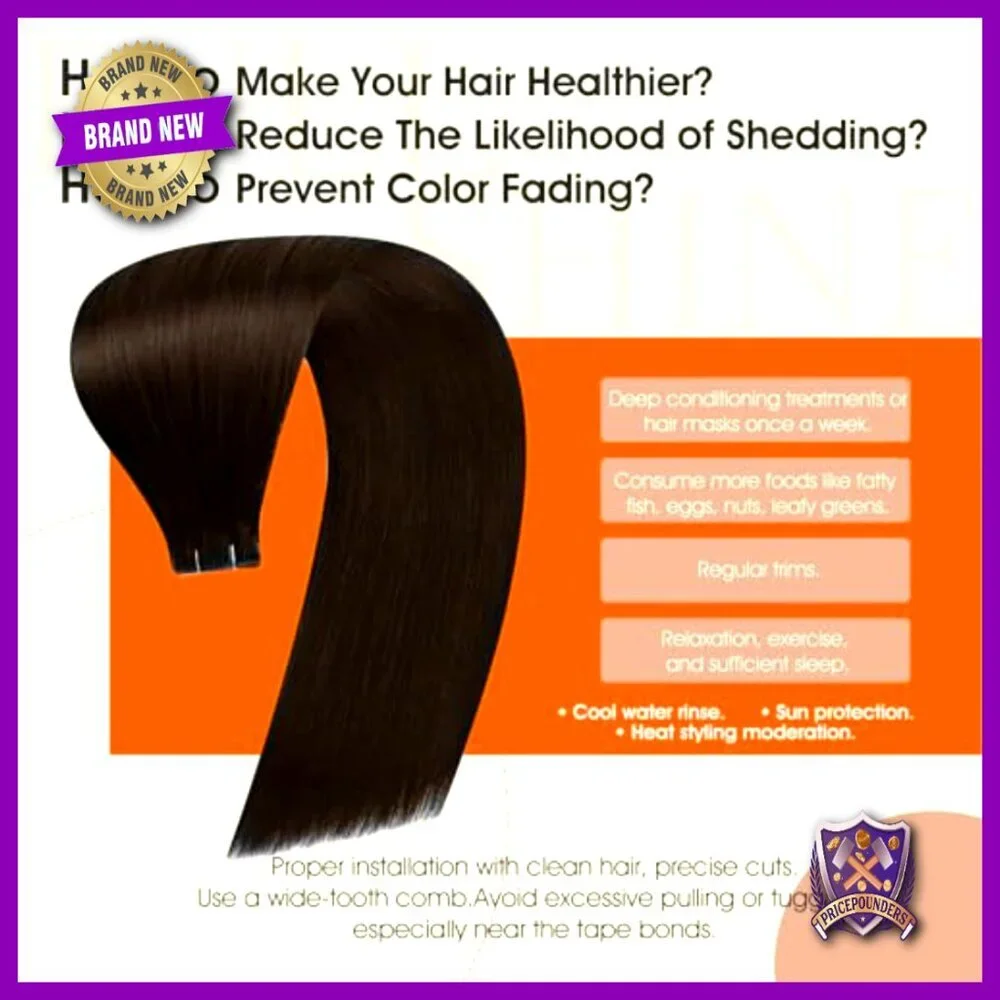 Human Hair Tape-In Extensions 22 Inch Seamless Weft 50g 20pc